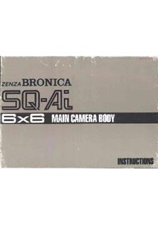 Bronica SQ Ai manual. Camera Instructions.